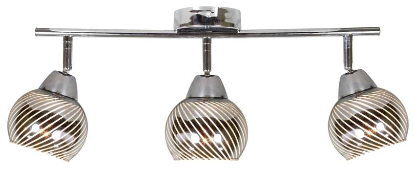 Nástenná LED páska 3X10W E14 chróm FORT