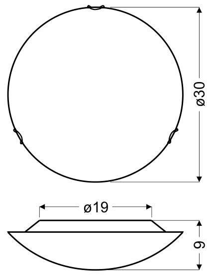 Stropné svietidlo plafond 1X10W LED 4000K 30 PRISTINA