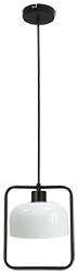Závesná lampa Zodiac čierna 1x40W E27 biele tienidlo