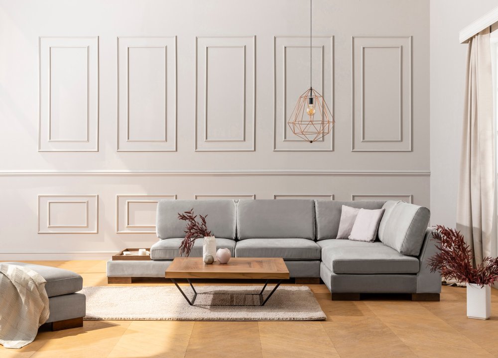 Rohová sedací souprava Tulip Corner Right Without Pouf - Light Grey (obrázek 8)