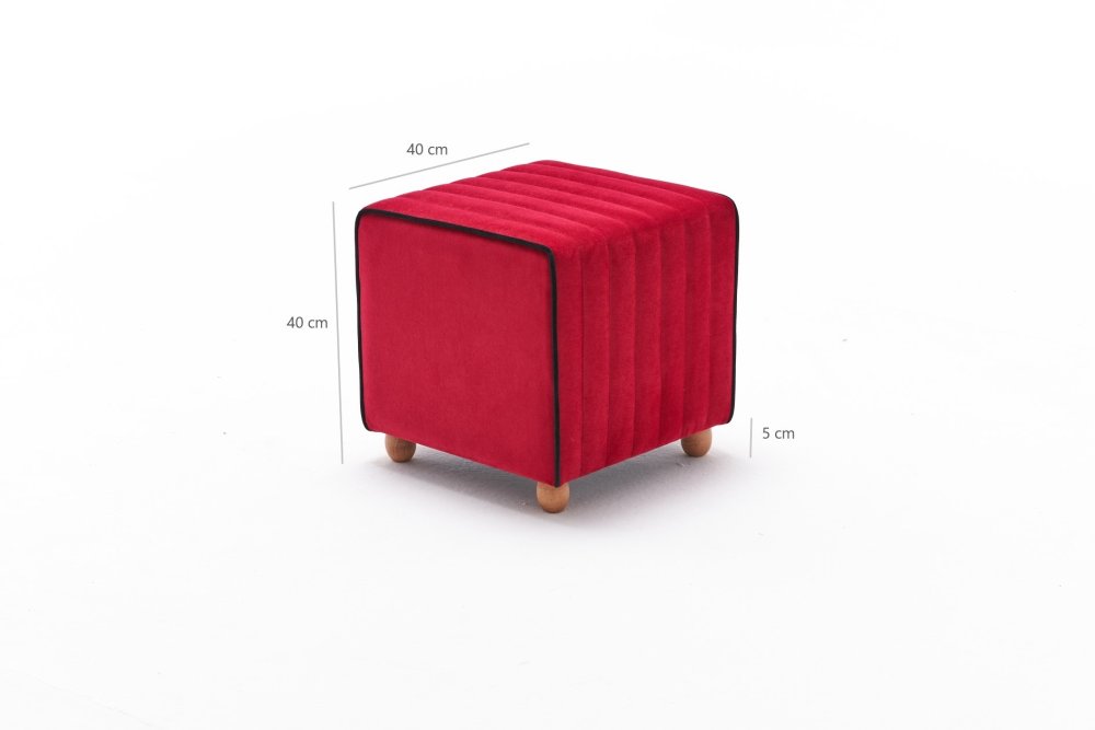 Puf Mona Puf - Red (obrázek 3)