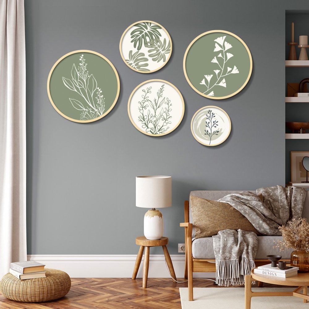 Dekoratívny rámovaný obraz z MDF (5 kusov) Yats-04