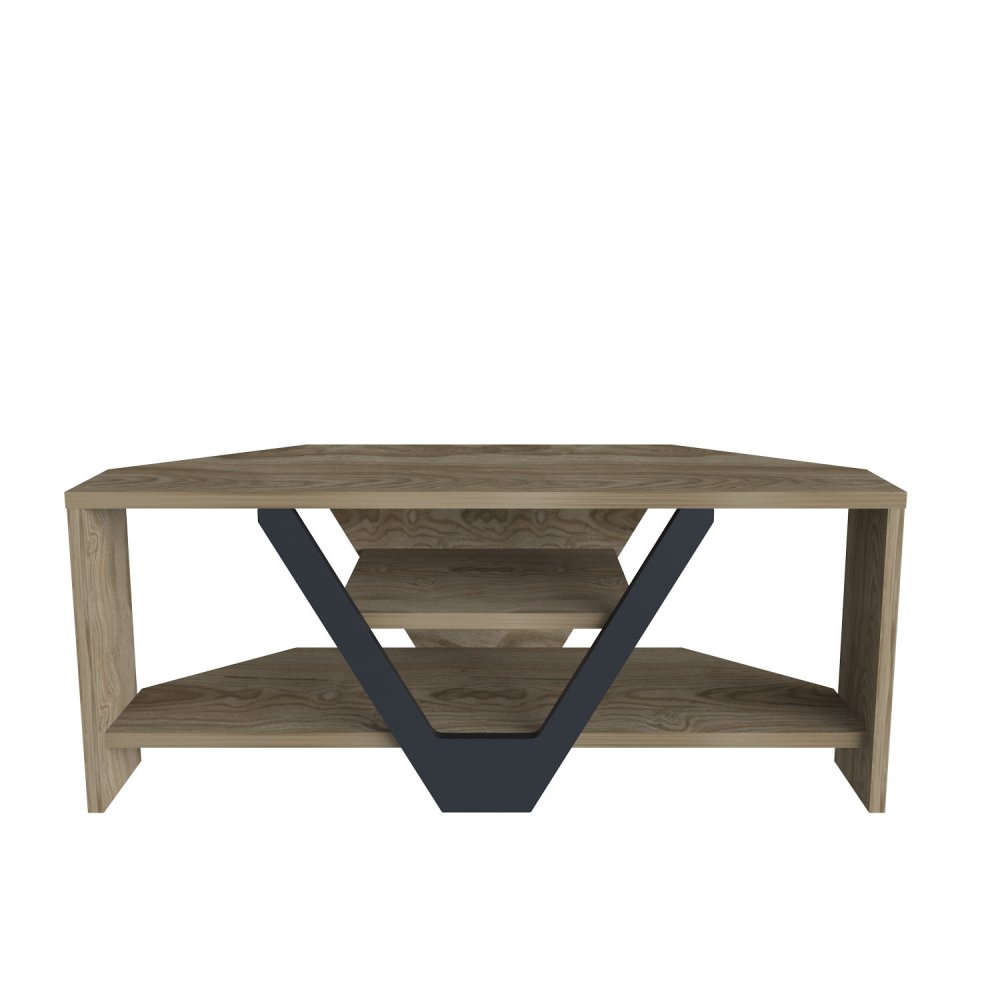 TV stolek Karin - Walnut, Black (obrázek 4)