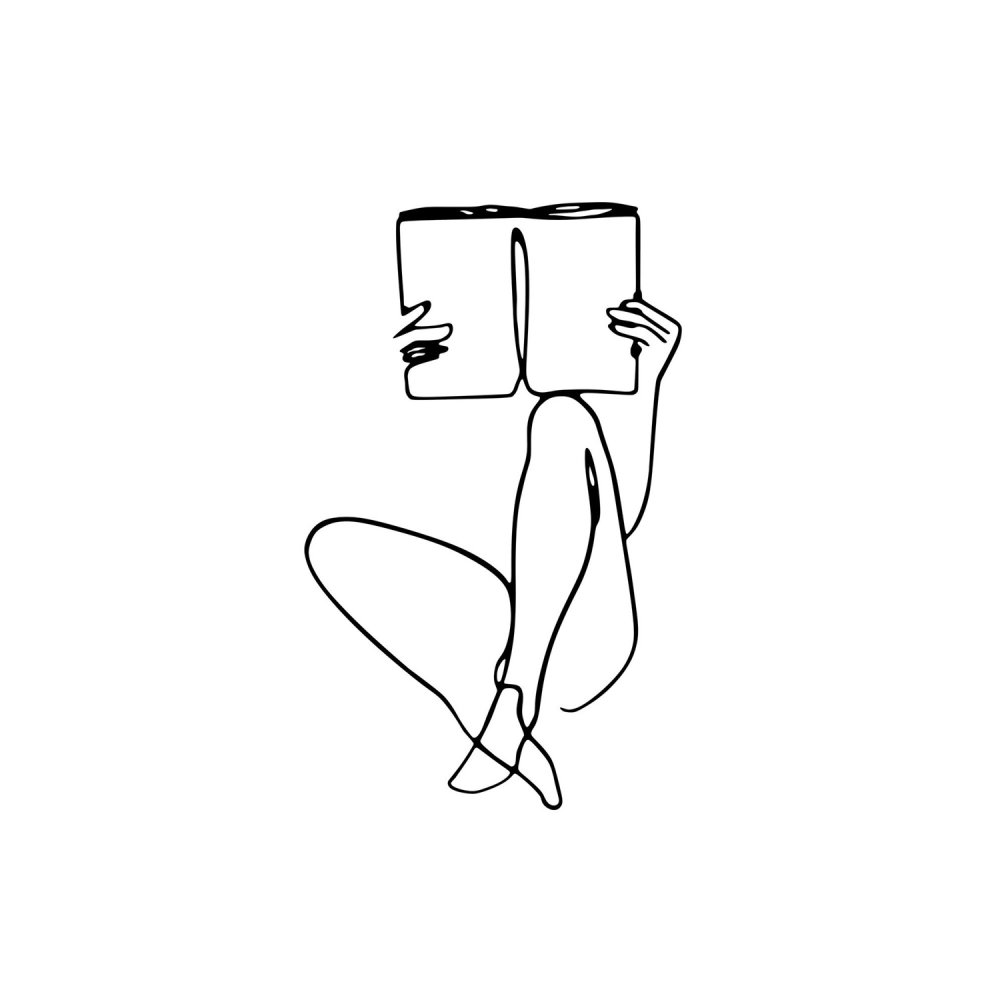 Dekorativní kovový doplněk na zeď Book Reading - 494 (obrázek 3)