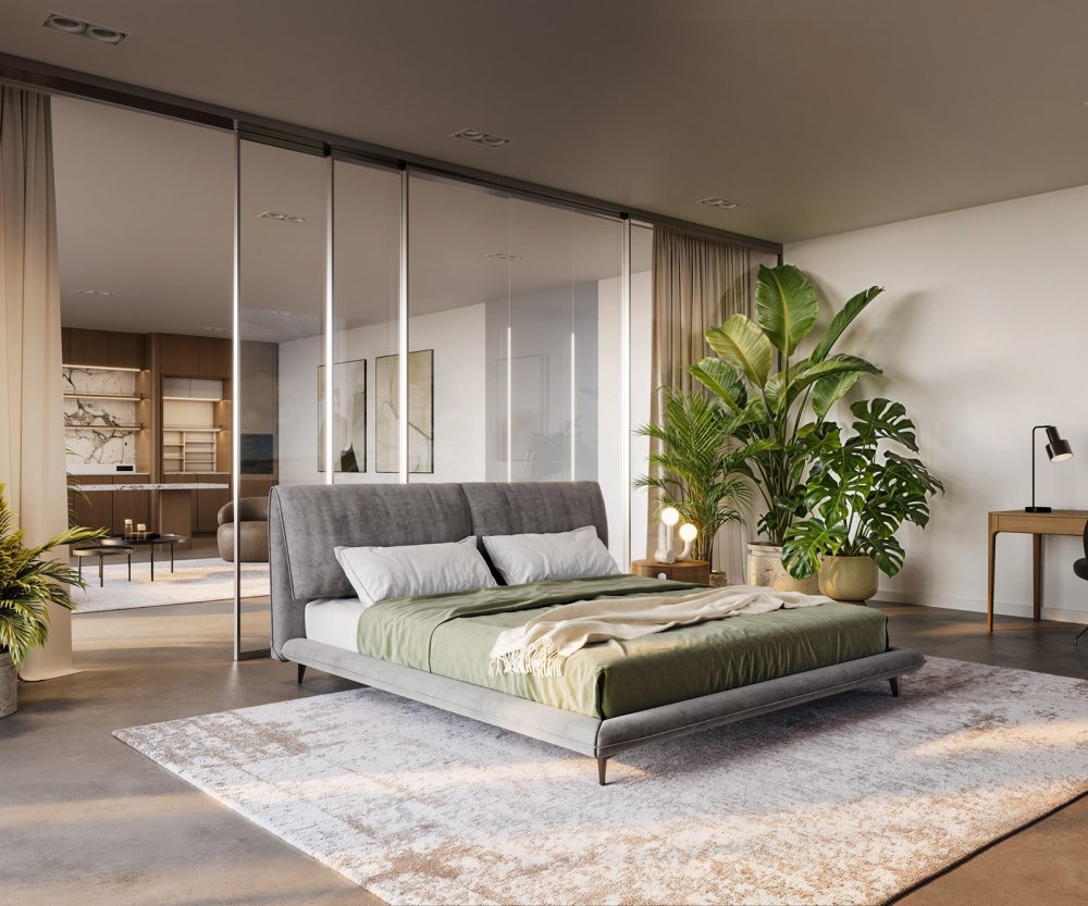 Čalúnená posteľ Cusino 180x200 cm mikrovlákno sivá