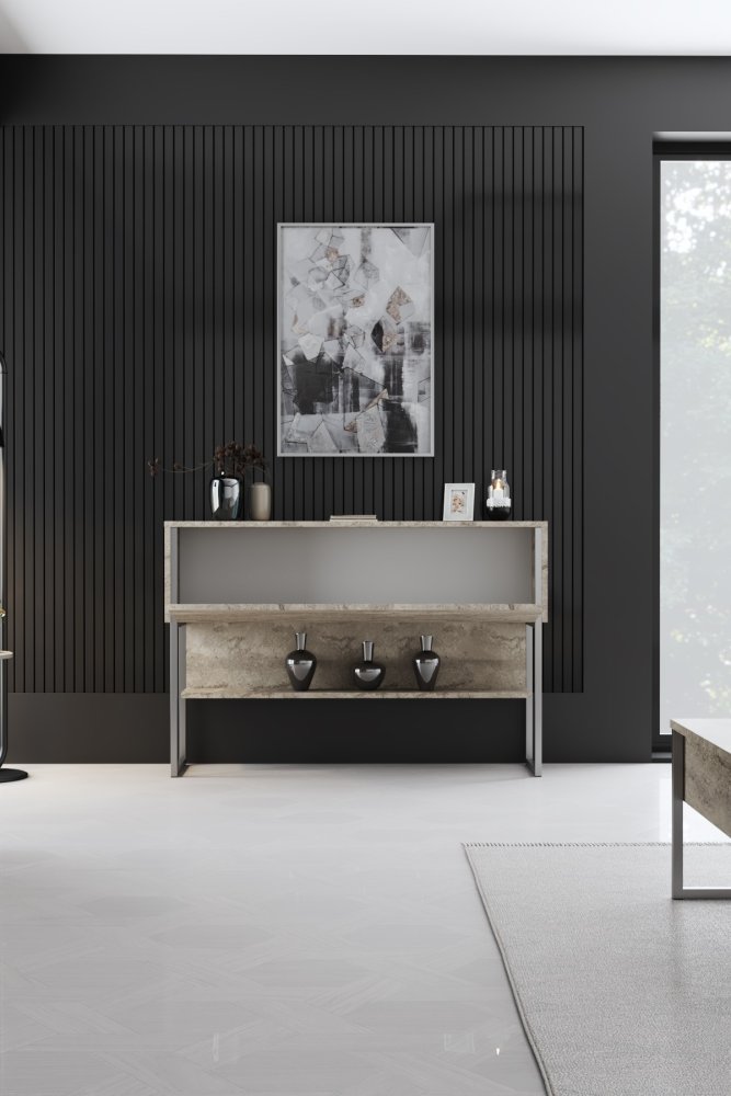 Living Room Furniture Set Luxe Set - Travertine, Silver (obrázek 7)
