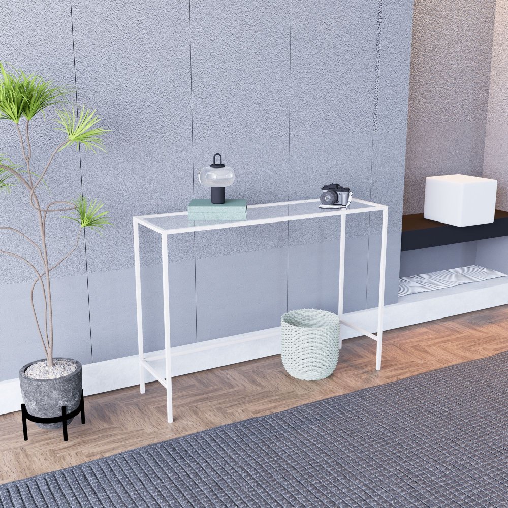 Príborník Canvas - White, Transparent