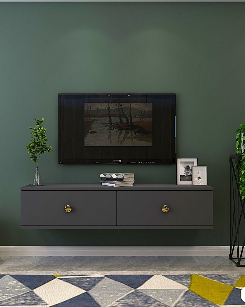 TV stolek Zuzu 120 - Anthracite, Gold (obrázek 6)