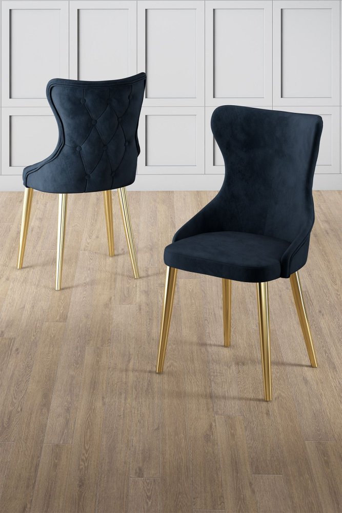 Súprava stoličiek (6 kusov) Alpa - Anthracite, Gold