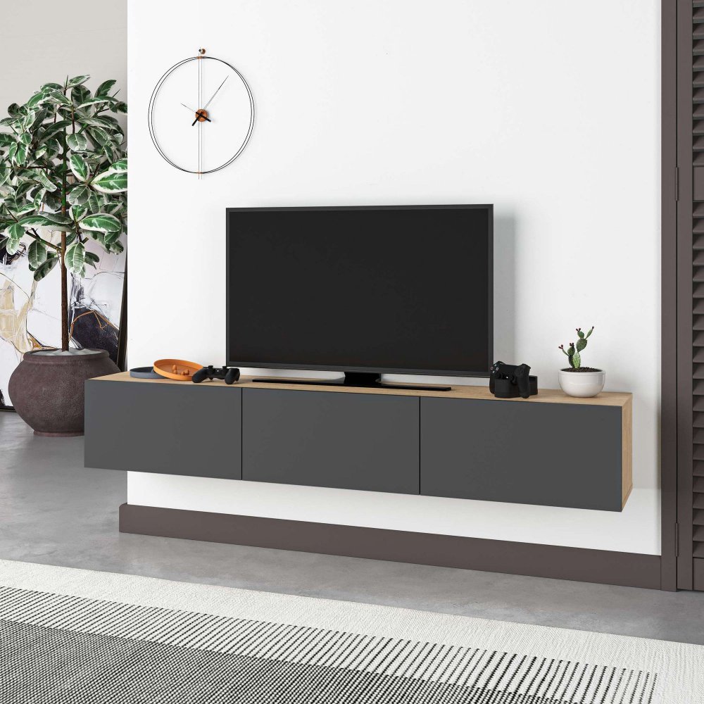 TV stolík Francy 180 - Sapphire Oak, Anthracite