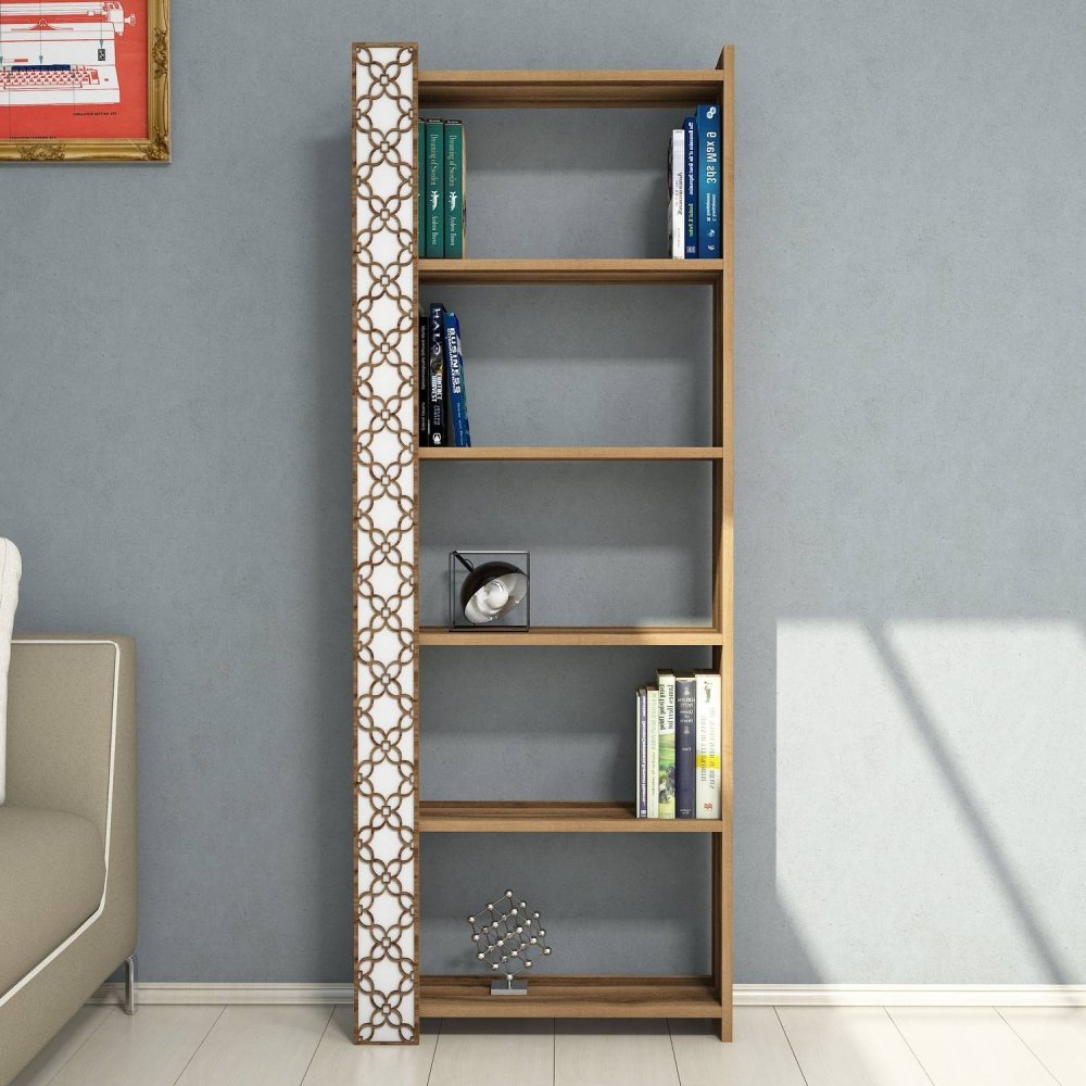 Knihovna City - Walnut, White (obrázek 4)
