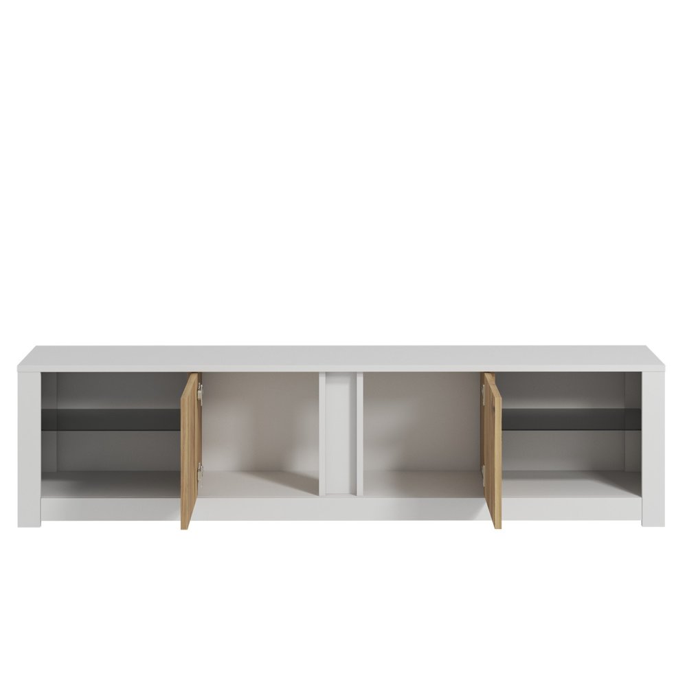 TV stolek Aydos - White, Oak (obrázek 5)