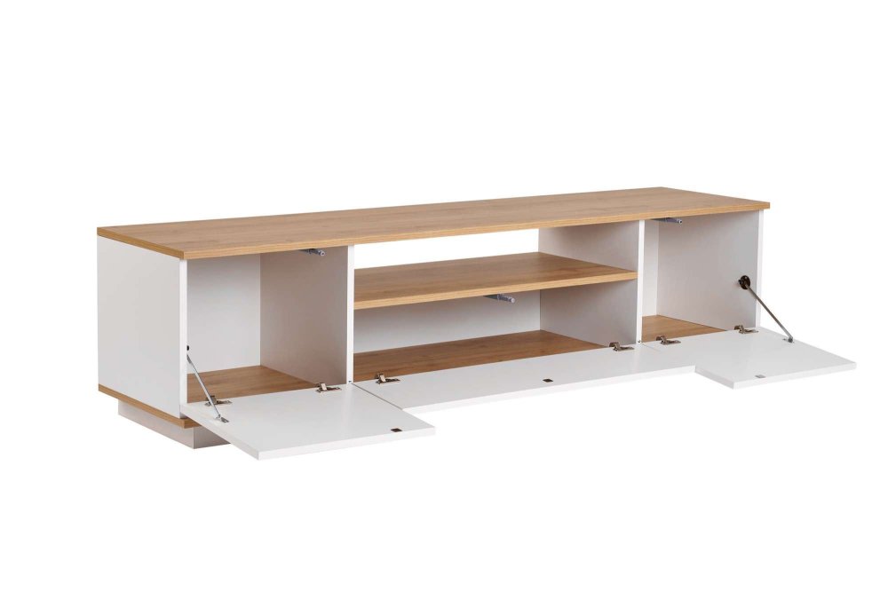 TV stolek Veramont - White, Cadiz Oak (obrázek 4)