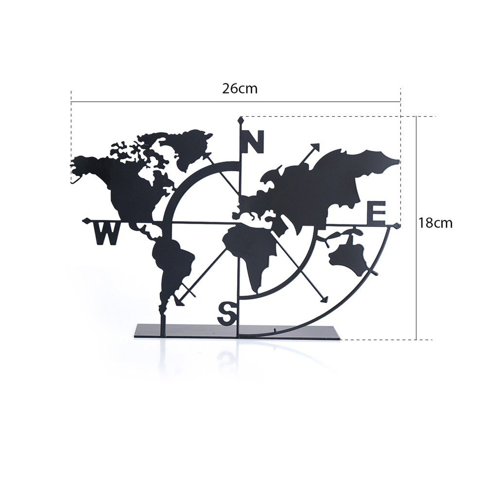 Dekorativní předmět Worl Map - Black (obrázek 3)
