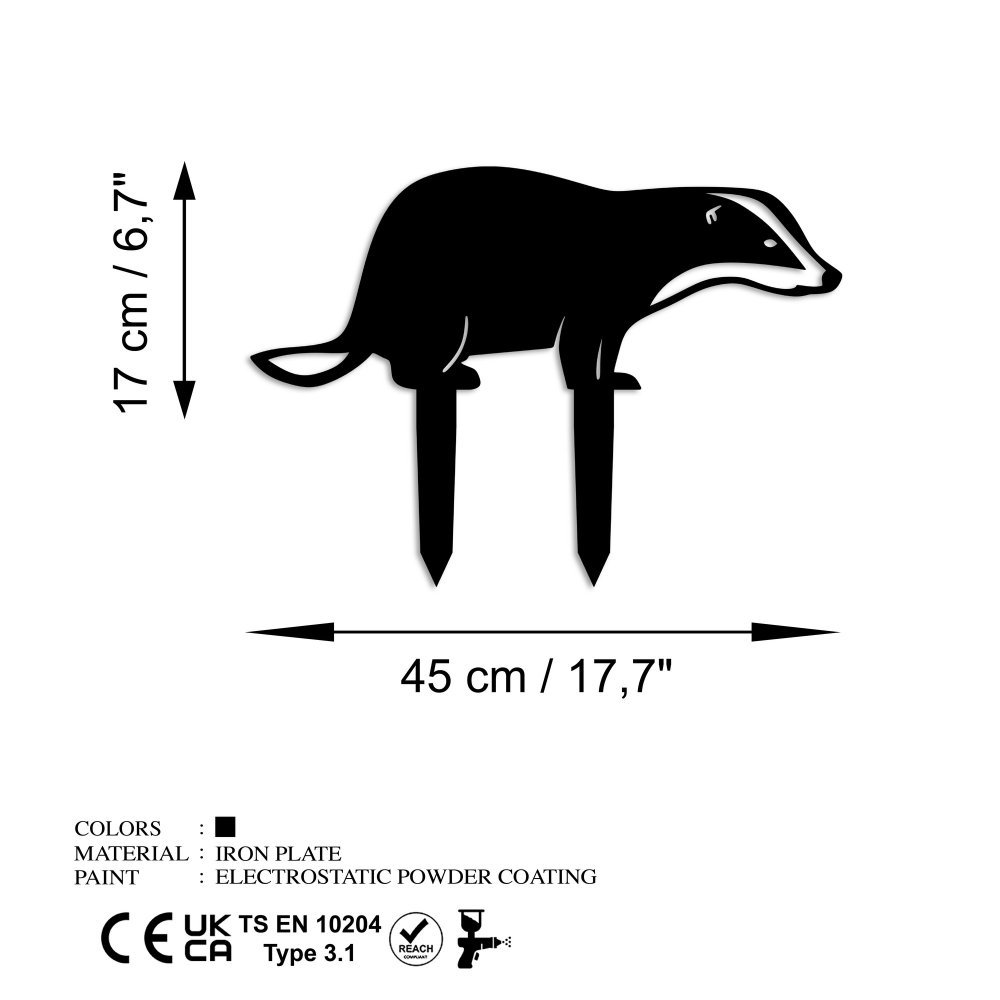 Zahradní dekorace Badger 01 (obrázek 3)