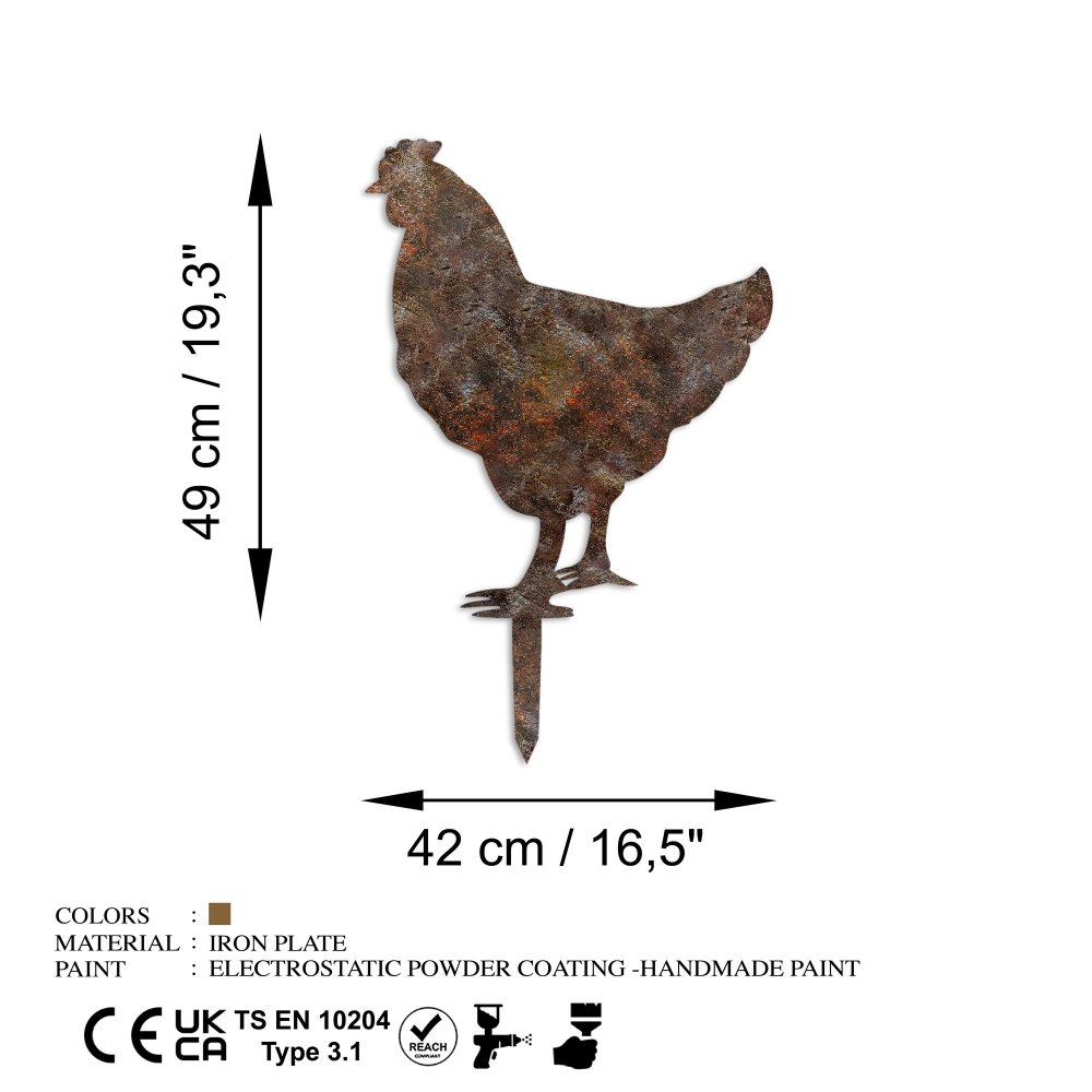 Zahradní dekorace Chicken -A 01 (obrázek 3)