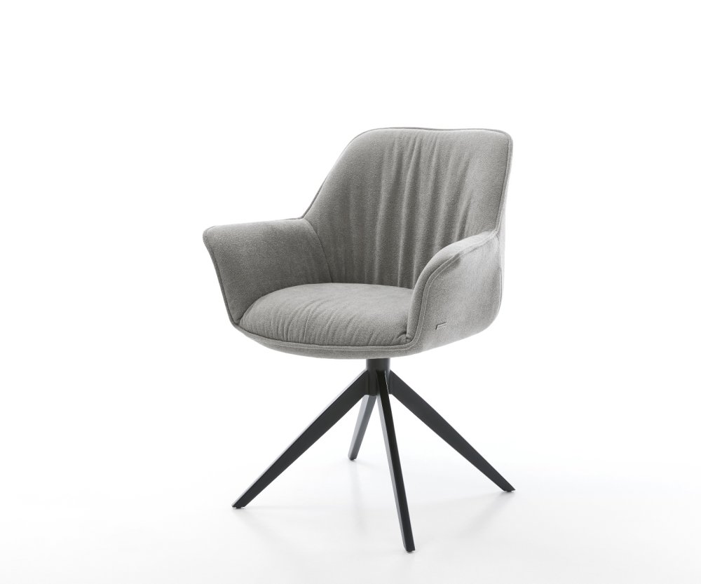 Jedálenská stolička Keila-Flex s opierkami texturovaná látka mäkká