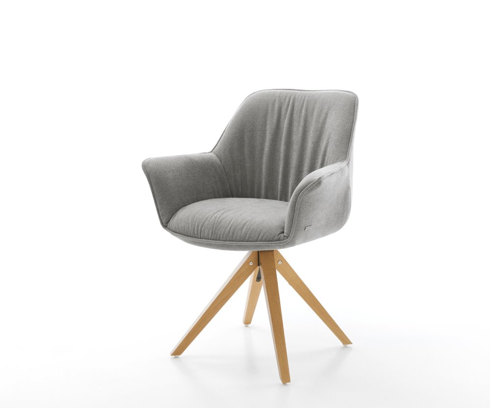 Jedálenská stolička Keila-Flex s opierkami texturovaná látka mäkká