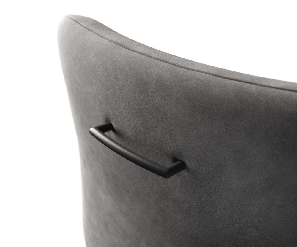 Úchytka na stoličku Flex okrúhla kov čierna