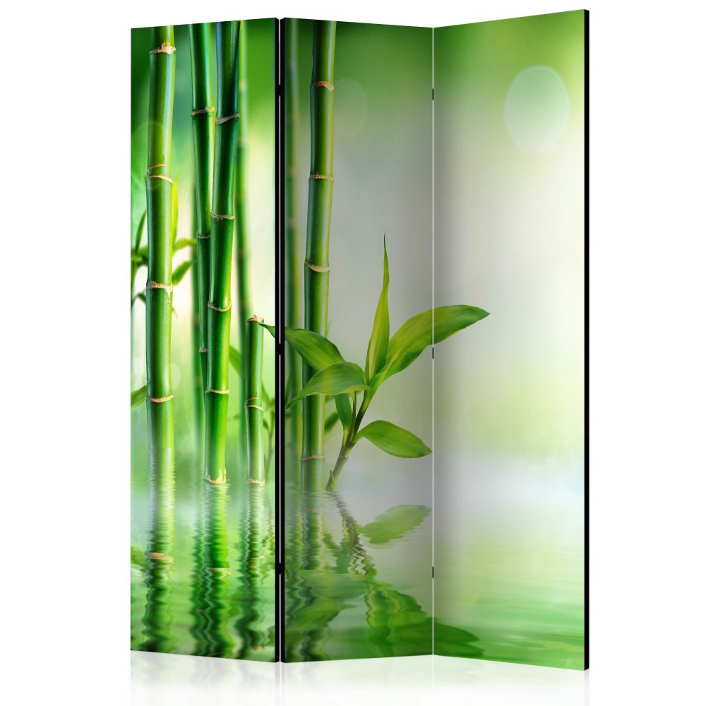 Paraván Green Bamboo Dekorhome 135x172 cm (3-dílný),Paraván Green Bamboo Dekorhome 135x172 cm (3-díl