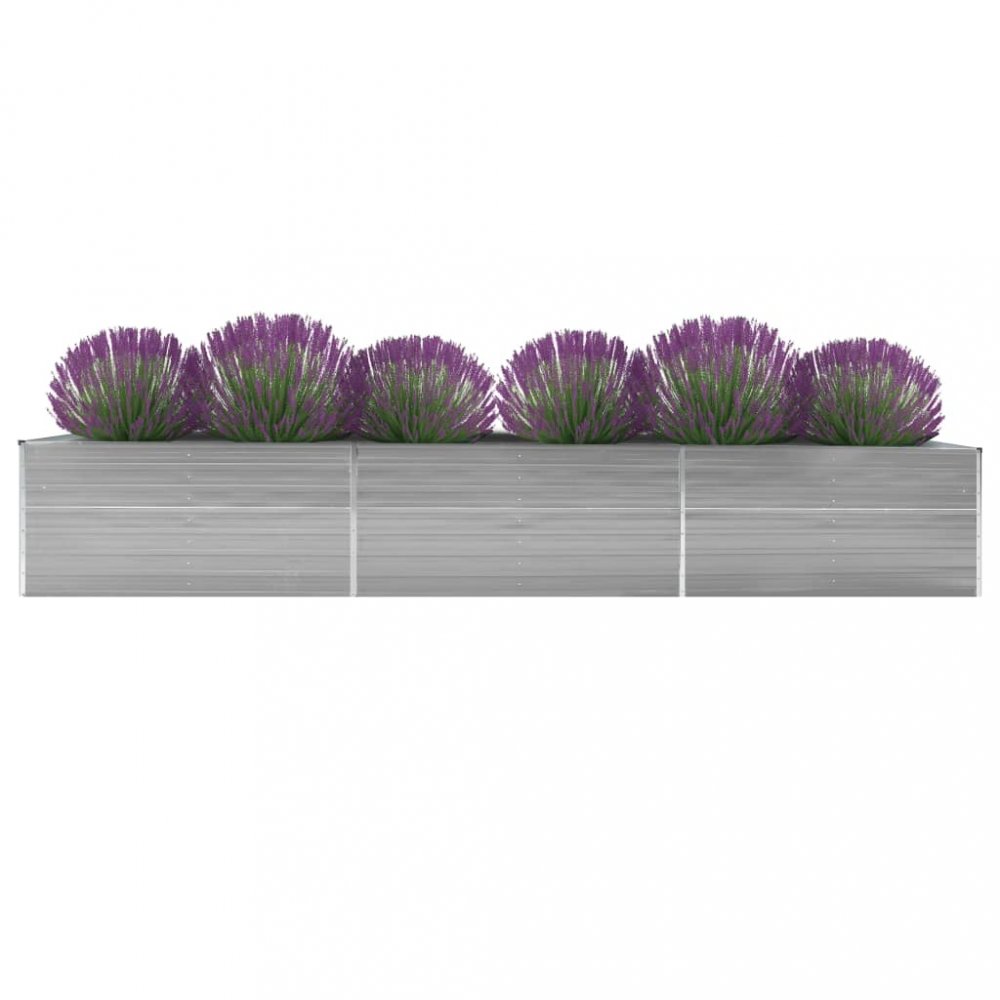 E-shop Záhradný kvetináč pozinkovaná oceľ 480x80x45 cm Dekorhome Sivá