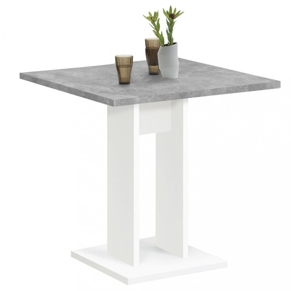 Jídelní stůl 70 cm Dekorhome Bílá / beton,Jídelní stůl 70 cm Dekorhome Bílá / beton