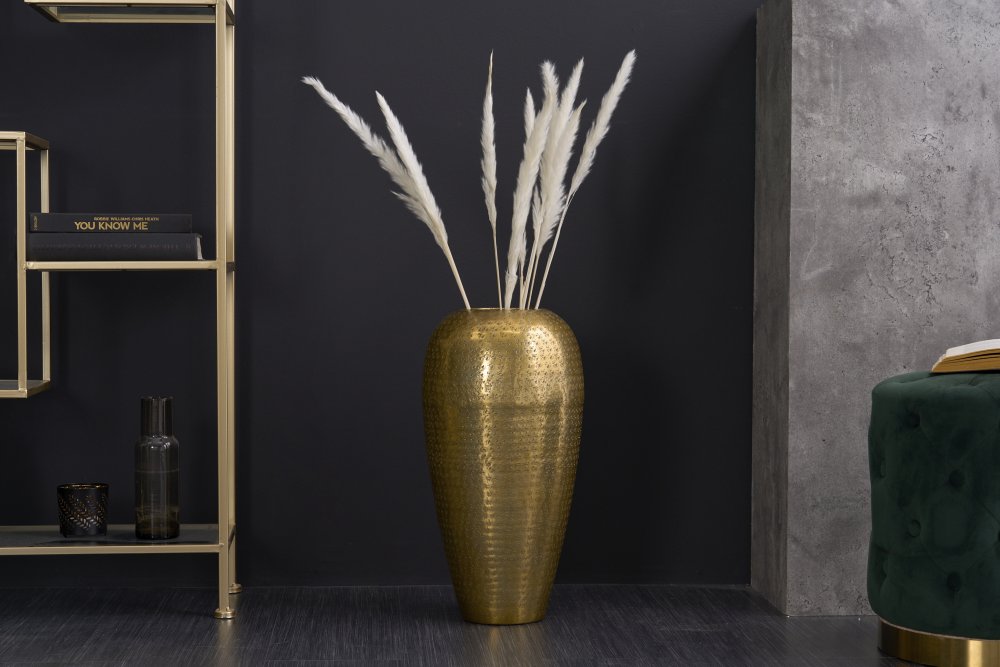 E-shop Podlahová váza SINIS Dekorhome Zlatá