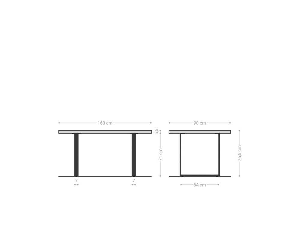 Jídelní stůl Edge 160x90 cm XL přírodní akácie live Obrázek