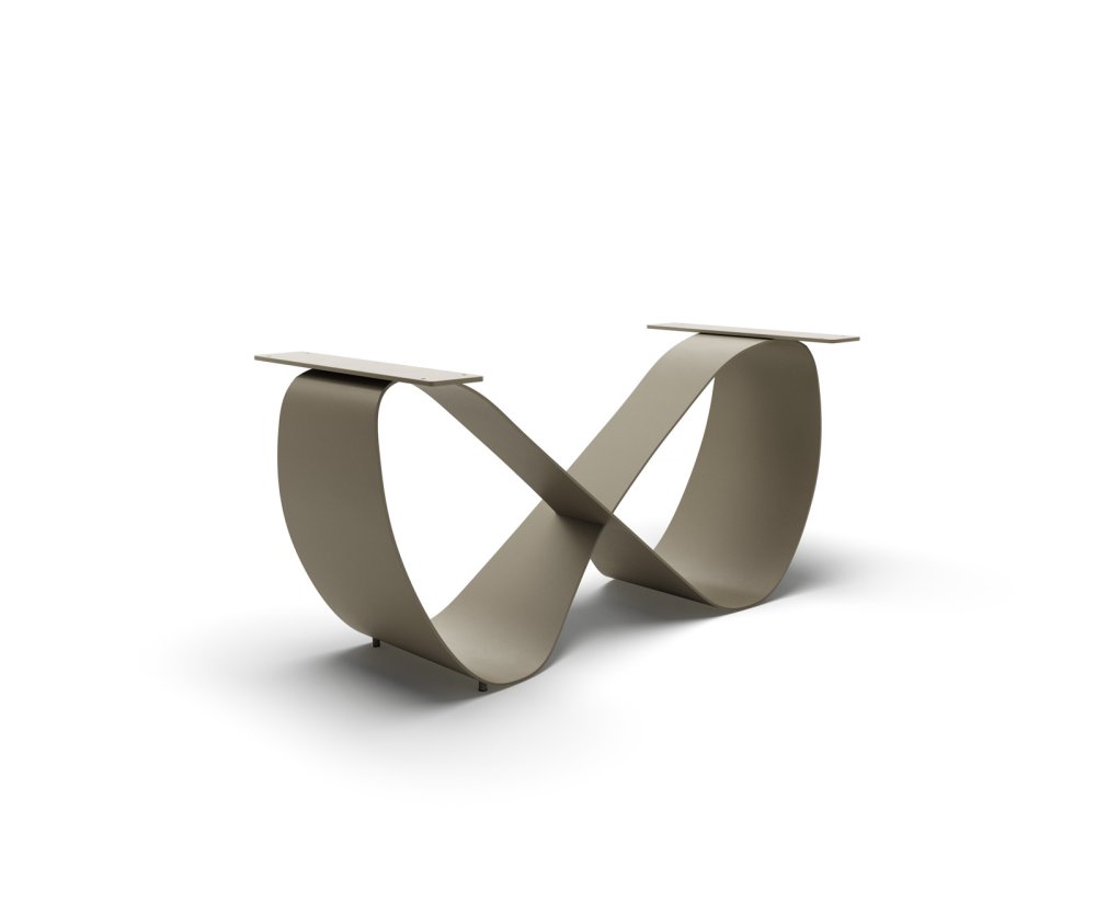 Podnož k jídelnímu stolu Infinity kovová titanová pro stolové