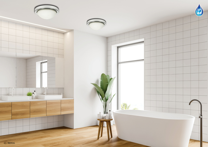 Stropné chrómové svietidlo do kúpeľne 28 cm IP44 60W E27 Roda 11-9691