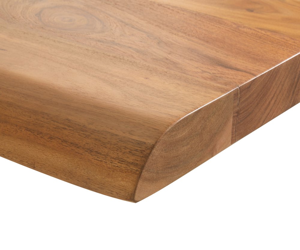 Jídelní stůl Edge 260x100 XL akácie přírodní kov černý Live-Edge (obrázek 4)