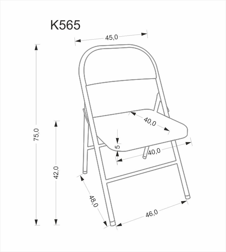 Skladací stolička K565 - POSLEDNÝ KUS