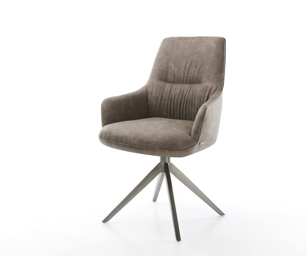 Otočné kreslo Zelia-Flex s podrúčkami Mikrovlákno taupe vintage