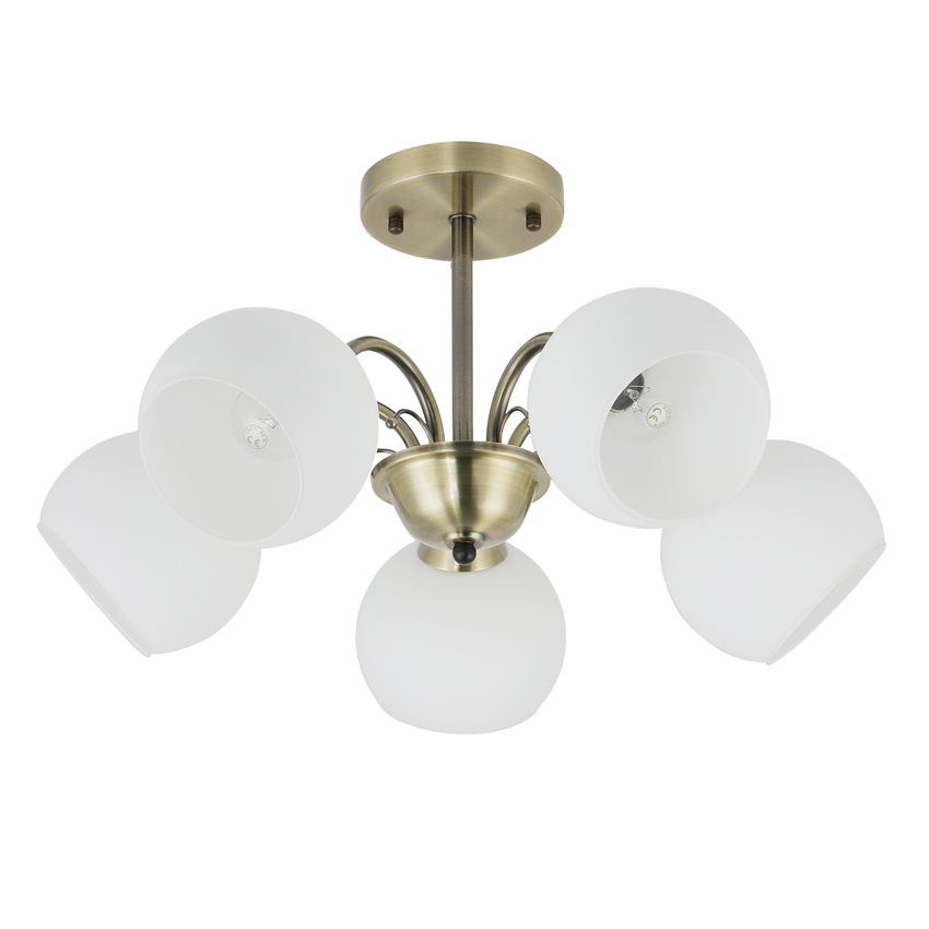 Závesná lampa NESTOR Patina 5x40W E27 biele tienidlo