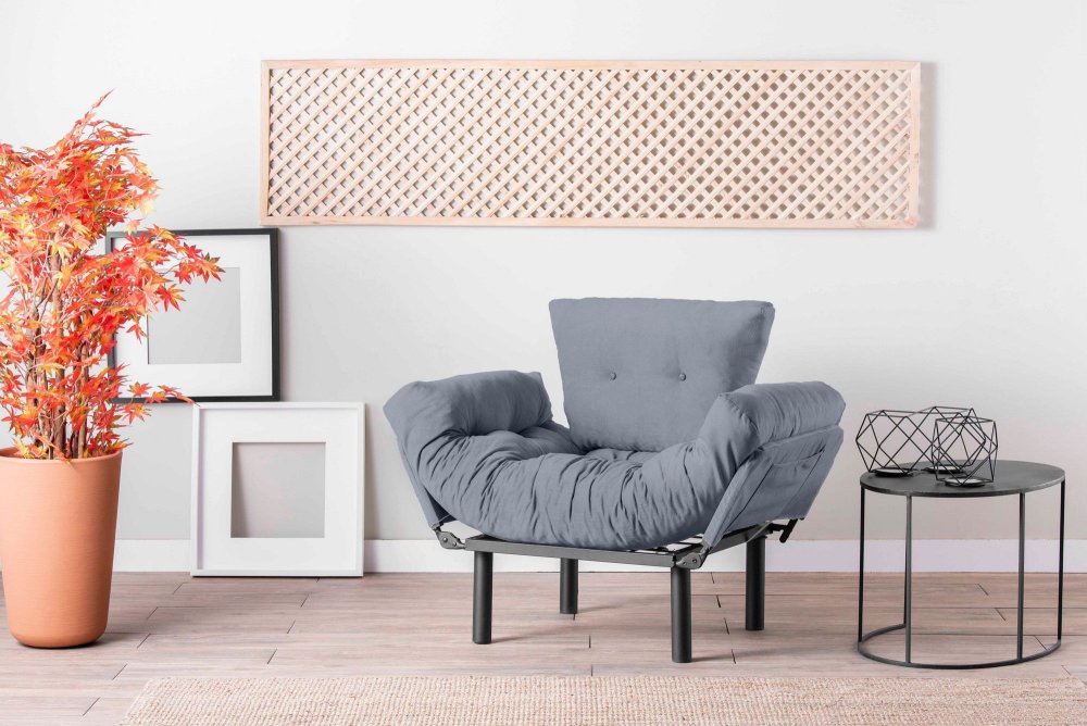 Kreslo ušiak Nitta Single - Grey