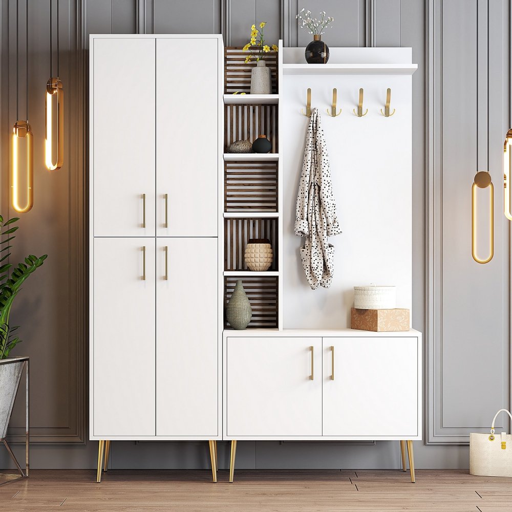 Předsíňová stěna Viyana Da - White, Gold (obrázek 4)