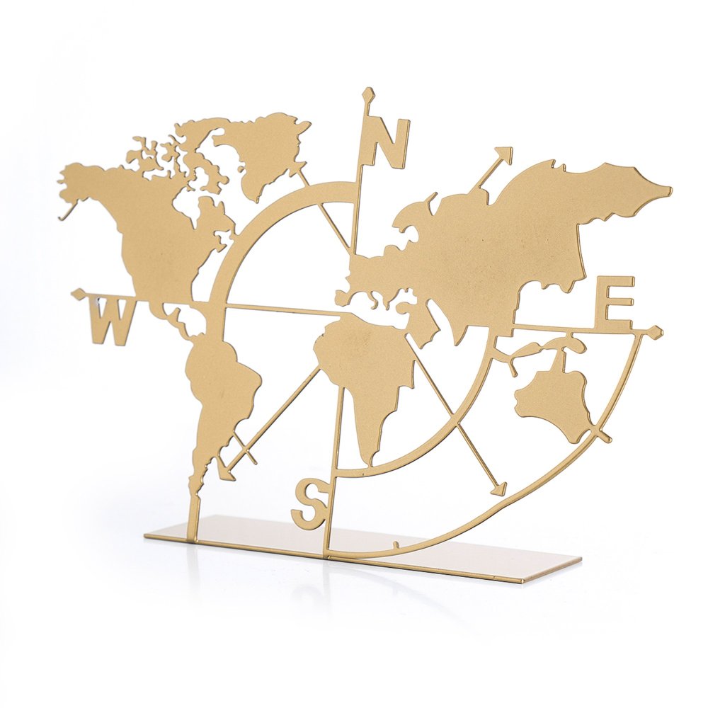Dekorativní předmět World Map - Gold (obrázek 2)