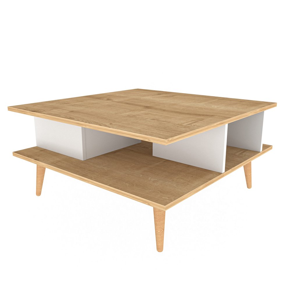 Konferenční stolek Akya - Oak, White (obrázek 4)