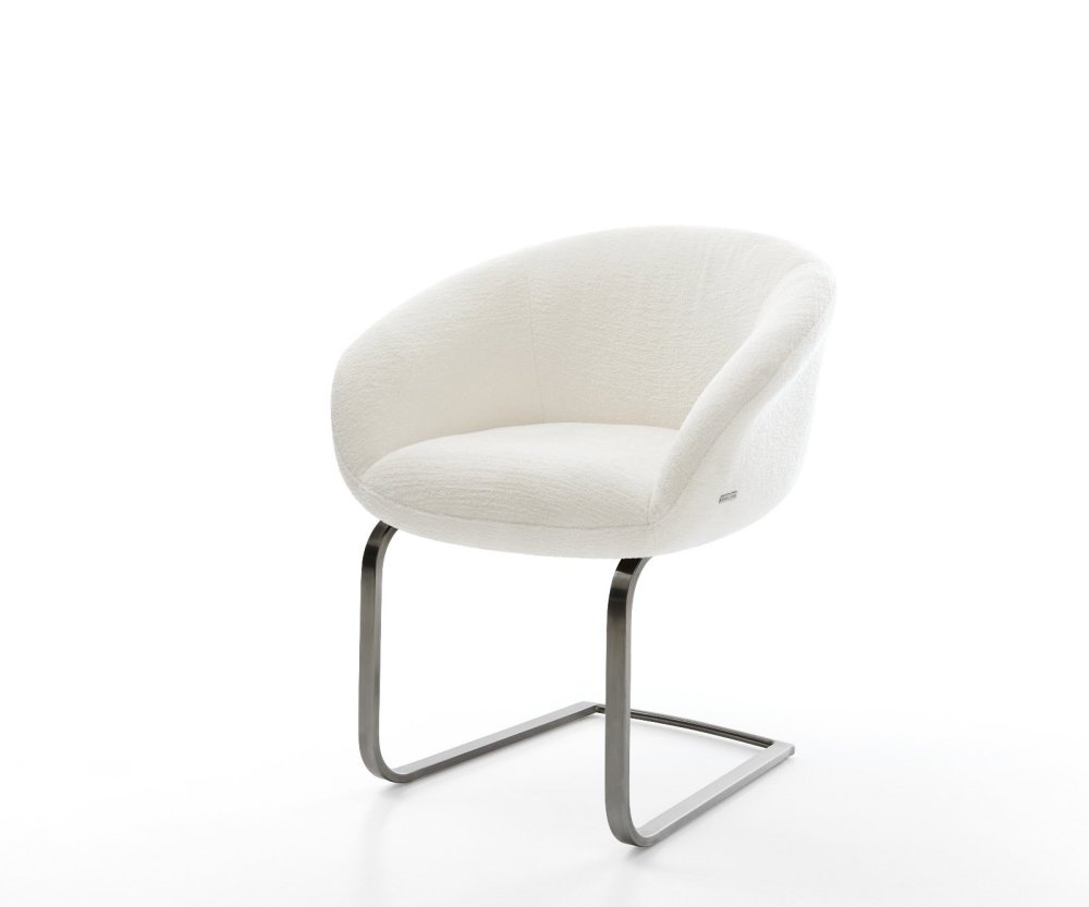 Jídelní židle Vinka-Flex s područkami bouclé měkký béžová