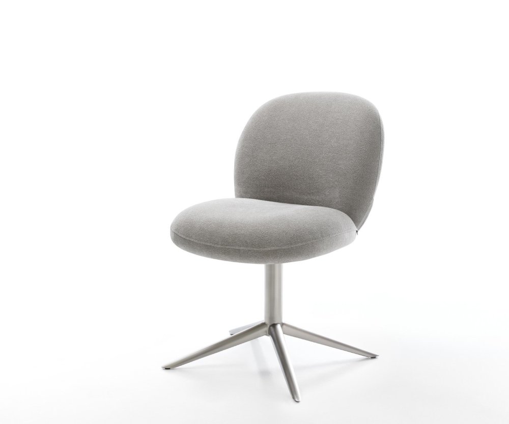 Jedálenská stolička Nube-Flex texturovaná látka mäkký sivá krížová