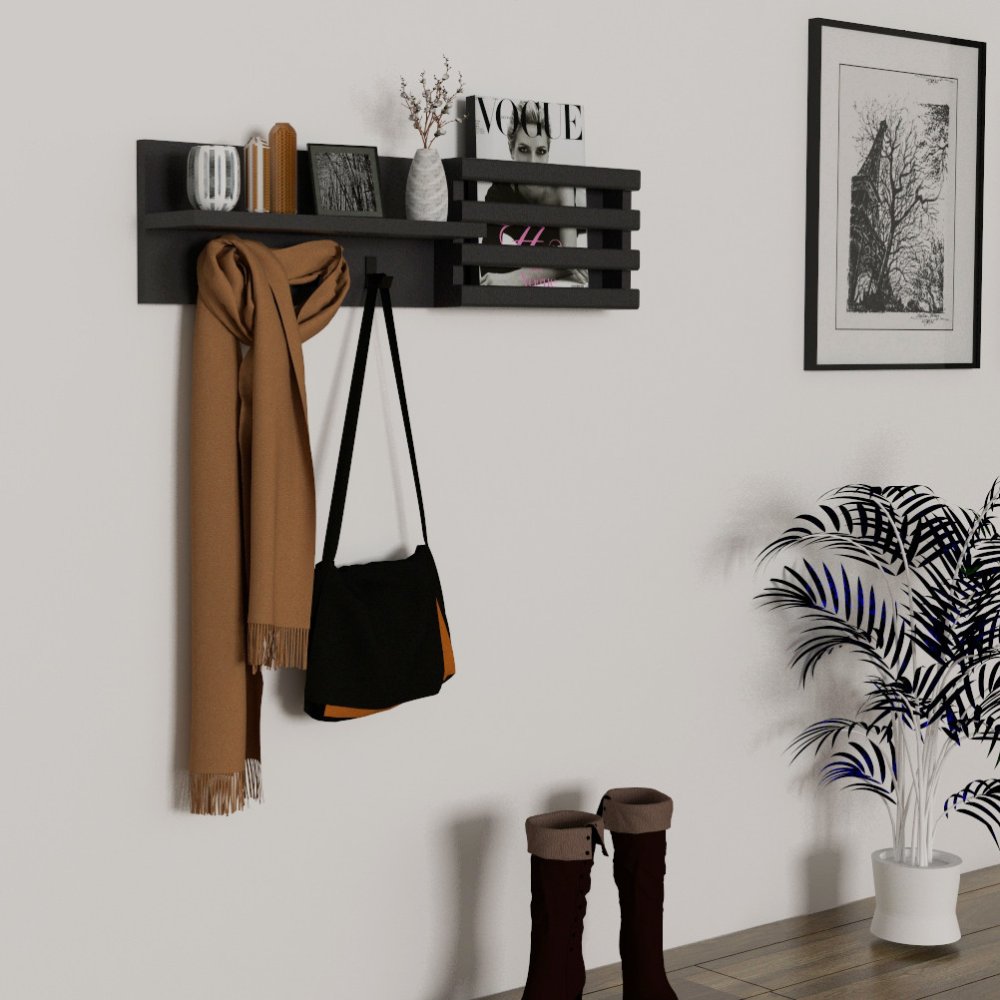 Predsieňová stena Huso - Anthracite