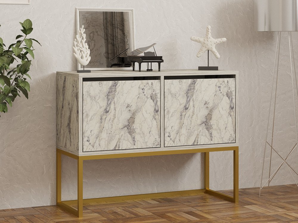 Konzolový stolík Zermat - Freesia Marble