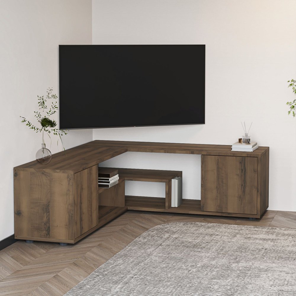 TV rohový stolek Rosa - Antique Walnut (obrázek 5)