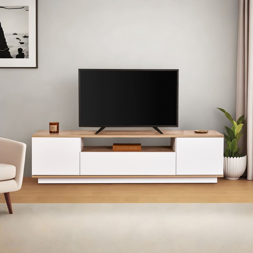 TV stolek Veramont - White, Cadiz Oak (obrázek 8)