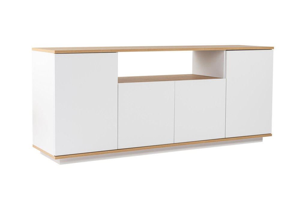 Konzolový stolík Arista - White, Cadiz Oak