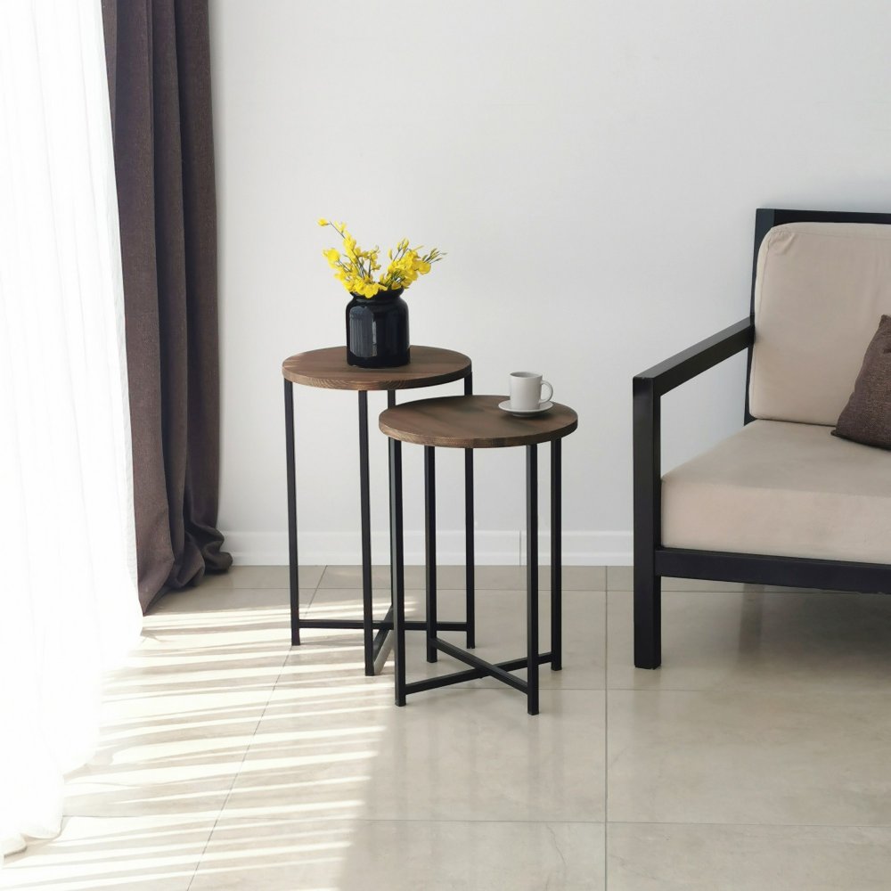 Konferenční stolek Neta Set - Walnut (obrázek 4)