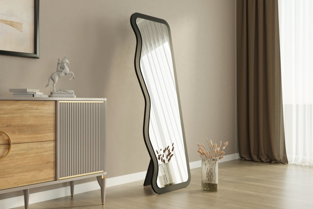 Zrkadlo Asel - Black