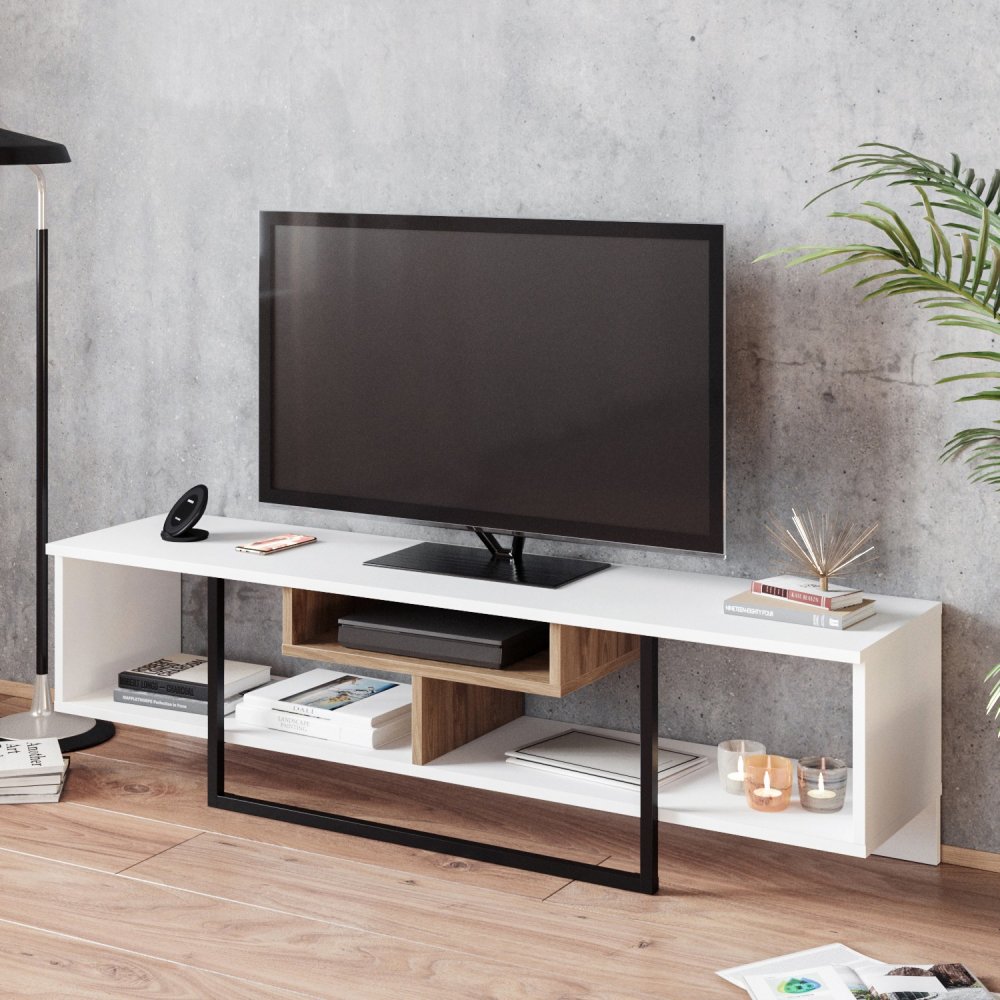 TV stolík Asal (150) - White, Ud, Black