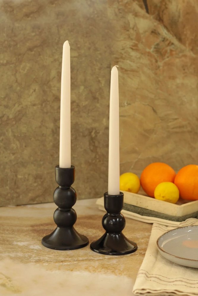 Candlestick Set (4 Pieces) Iskandinav - Black