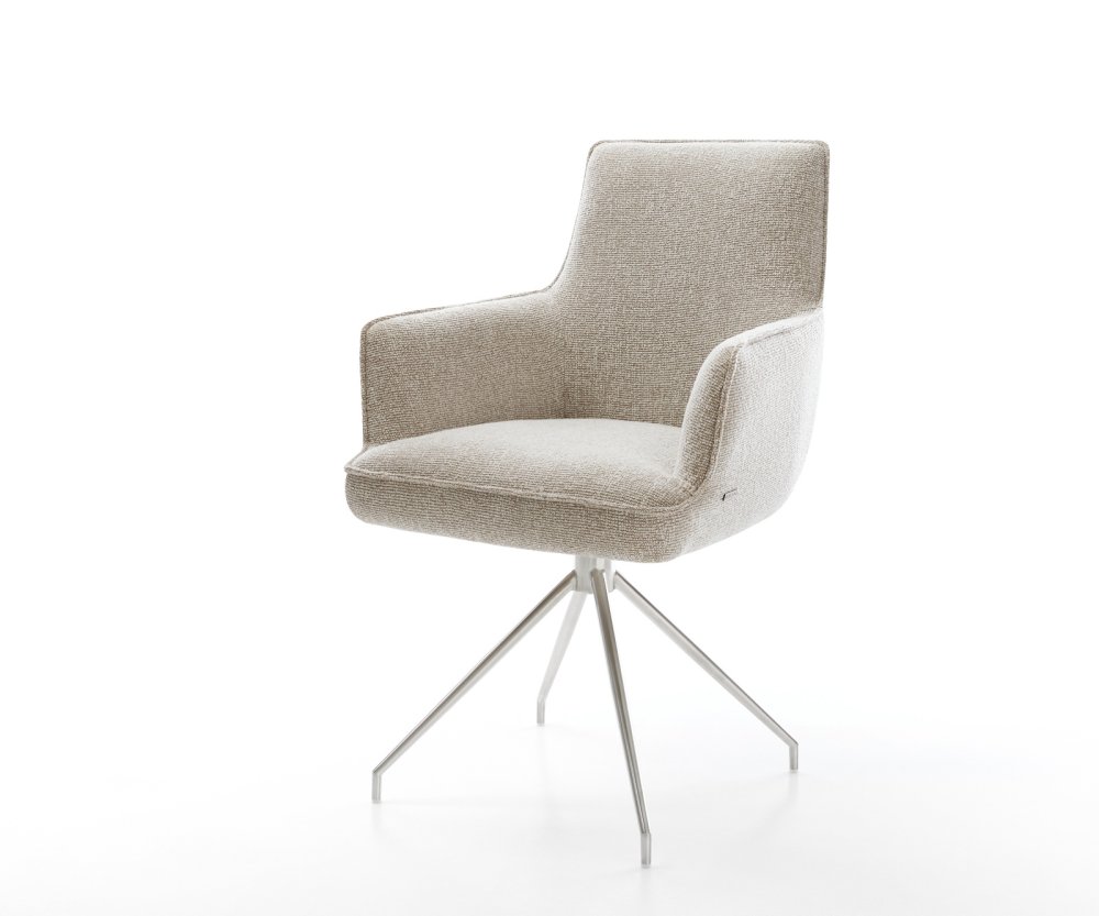 Jedálenská stolička Heira-Flex s opierkami tkanina mäkká béžová